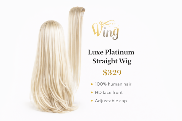 Luxe Platinum Straight Wig